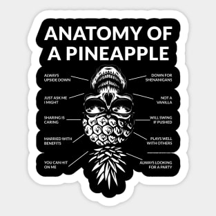 Anatomy of a pineapple Sticker